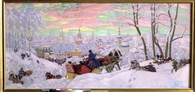 Shrove-Tide, 1916 by Boris Mikhailovich Kustodiev